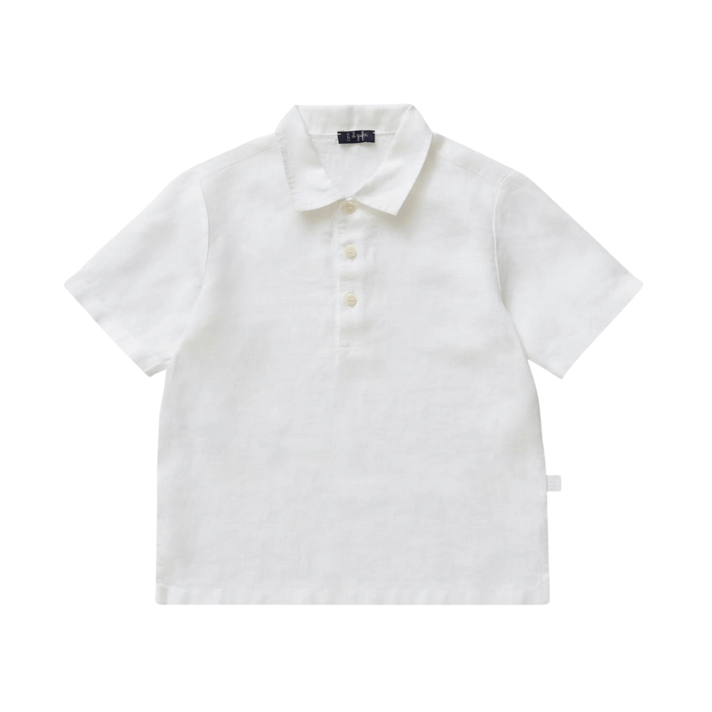 White Short Sleeve Polo - BMG Kids