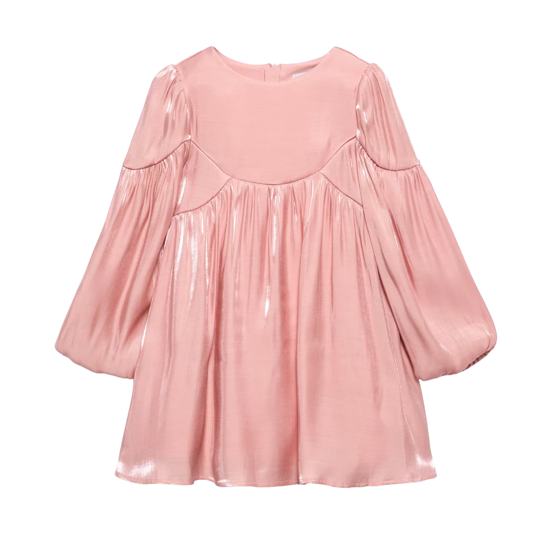 Pink Satin Dress