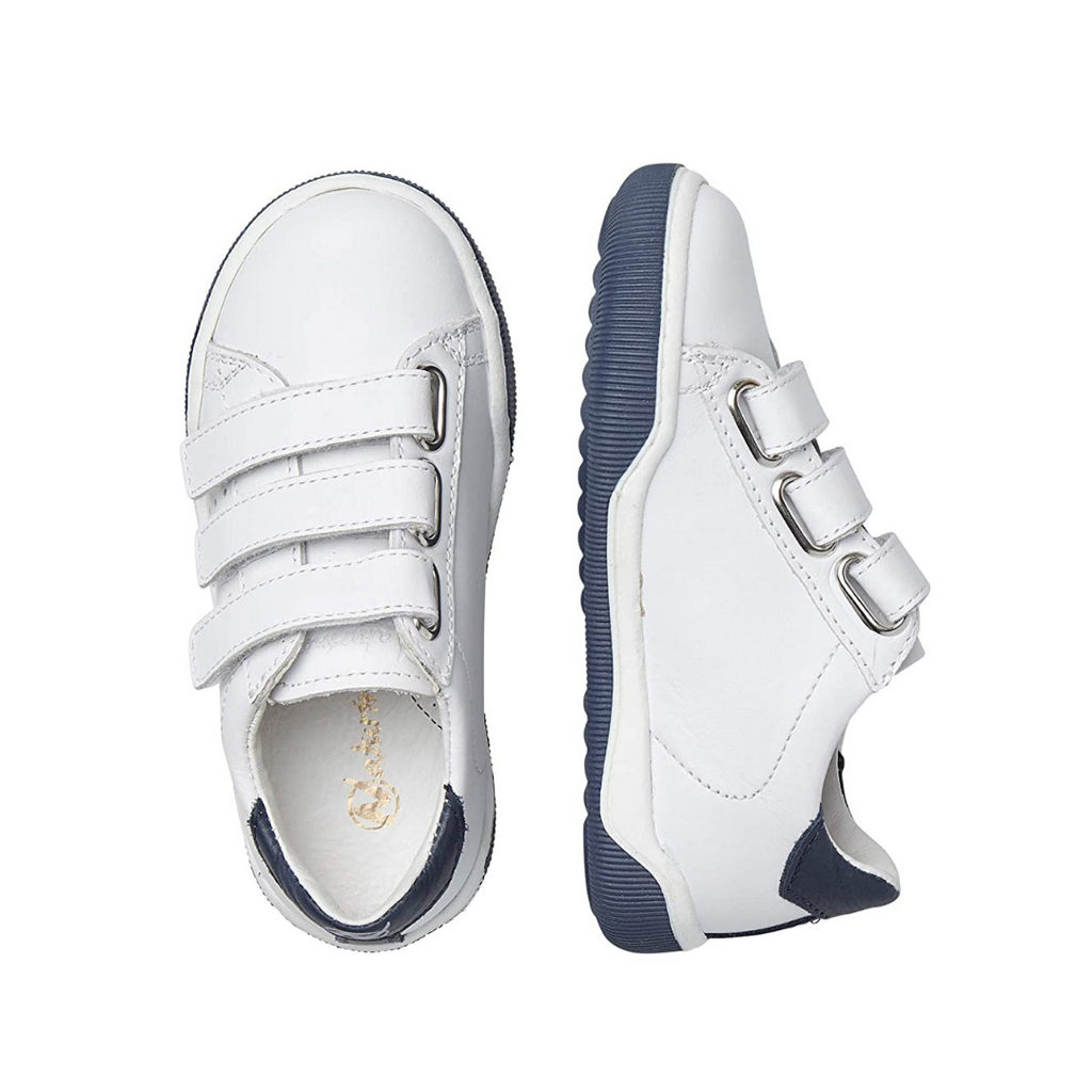 Cliff White and Navy Sneaker - BMG Kids